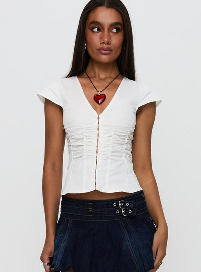 Indulgence Corset Top | White – Sleek & Elegant Fit