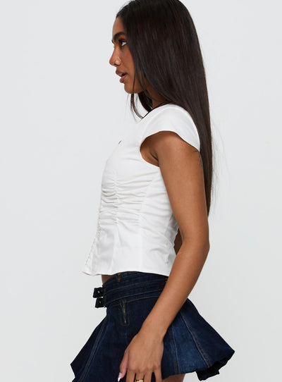 Indulgence Corset Top | White – Sleek & Elegant Fit