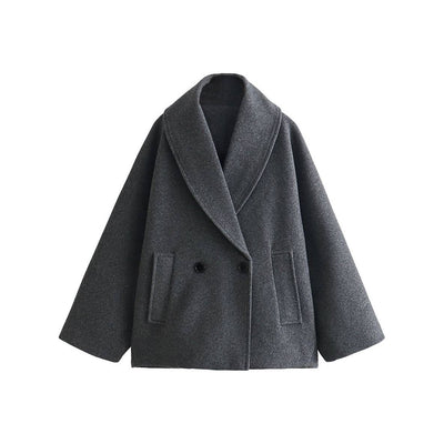 Cocolii Wool Coat | Oversized Fit – Batwing Sleeves