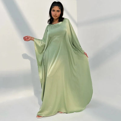 Dusty Pink Plissé Kaftan Dress | Adjustable Fit