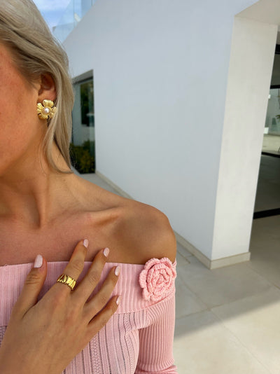 Luxe Bloom Top | Floral Elegance