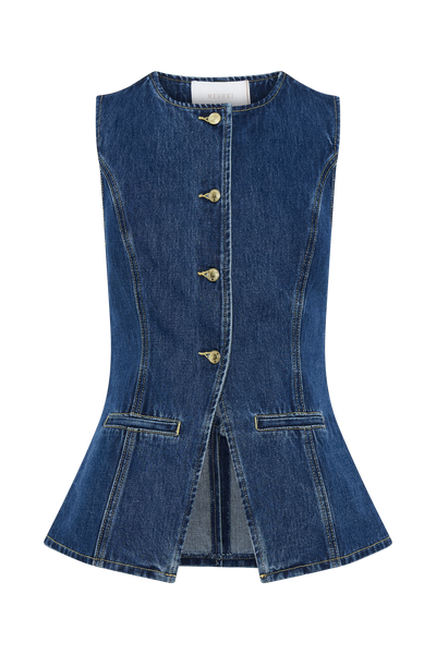 SARA | Trendy Denim Button Up set