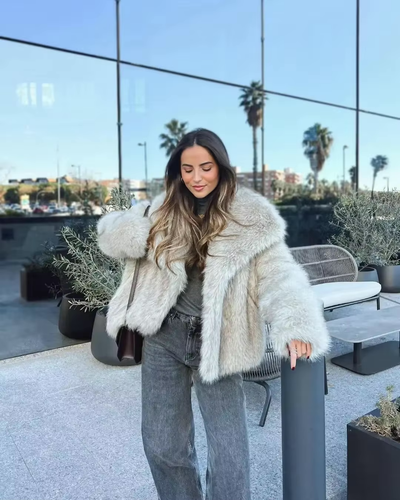 VelvetFur Luxe Coat | Elegant Warmth