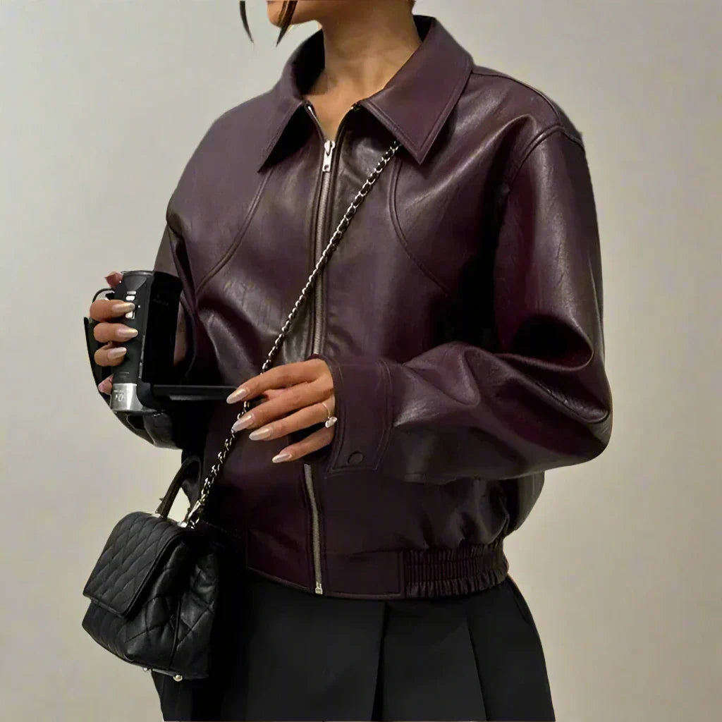 Berry Luxe Jacket | Tailored Elegance