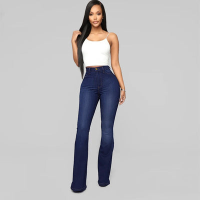 Flared Fit – High-Waist Jeans