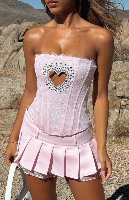 Strapless Hearts Top